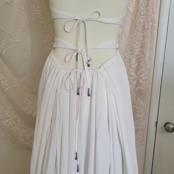 Free People white halter dress - Picture 5 of 12